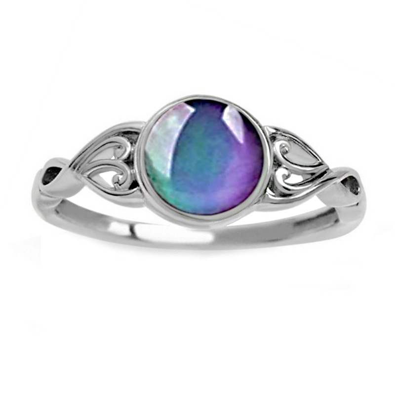 Women Fashion Simple Change Mood Ring / Smooth Fine Thin Emotion Feeling Changeable Ring /  Elegant Temperature Control Color Rings