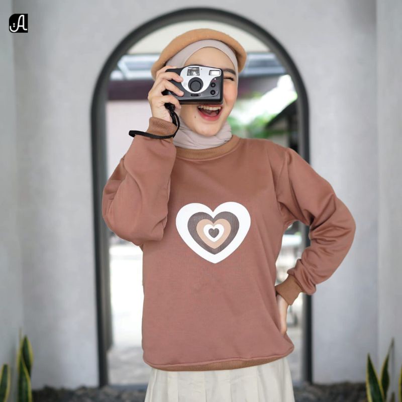 SWEATER LOVE TERBARU BY ALIETHA JACKET OOTD WANITA MODERN MASAKINI