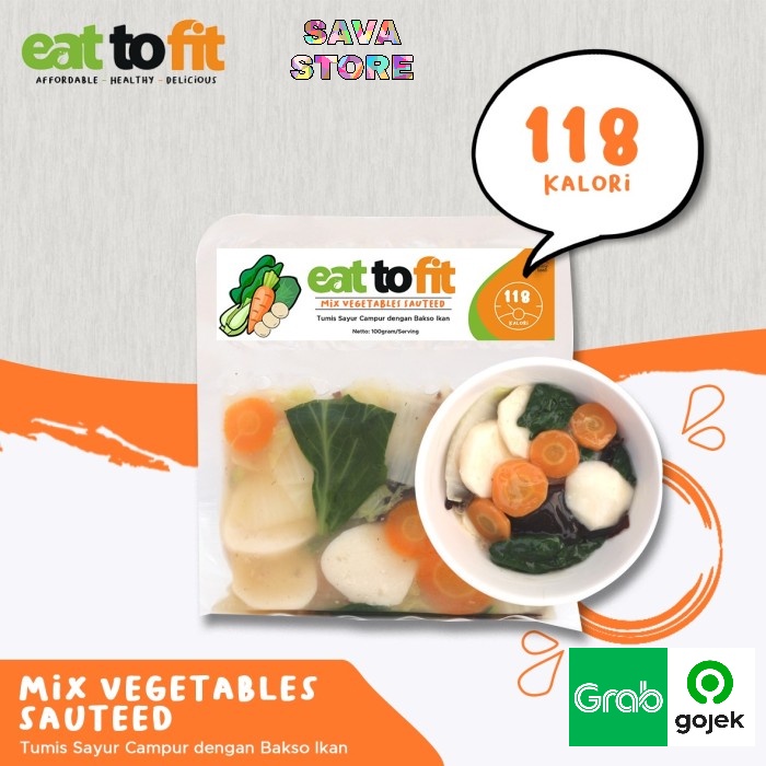 FROZEN FOOD MAKANAN DIET EAT TO FIT MIX VEGETABLE SAUTEED - 100 gr