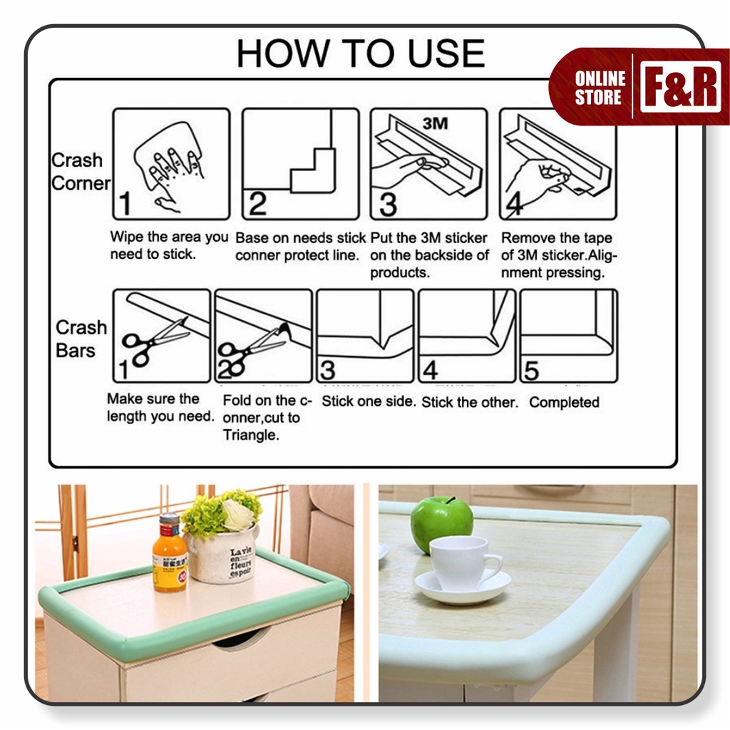 Busa Roll Pelindung Meja | Pengaman Furniture Laci | Pinggiran / Sudut Meja Baby Safety Strip Bumper