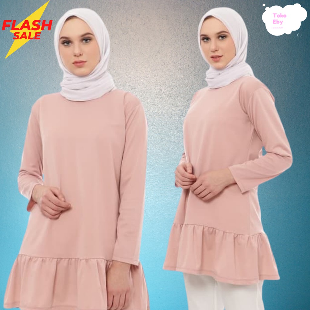 BAJU MURAH ATASAN WANITA MUSLIM WARNA PINK - FASHION MUSLIM WARNA PINK
