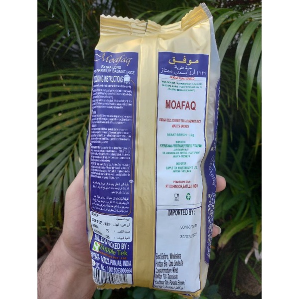 Beras Basmati premium Extra Long | Moafaq 1kg | Nasi Kebuli |Nasi Mandi