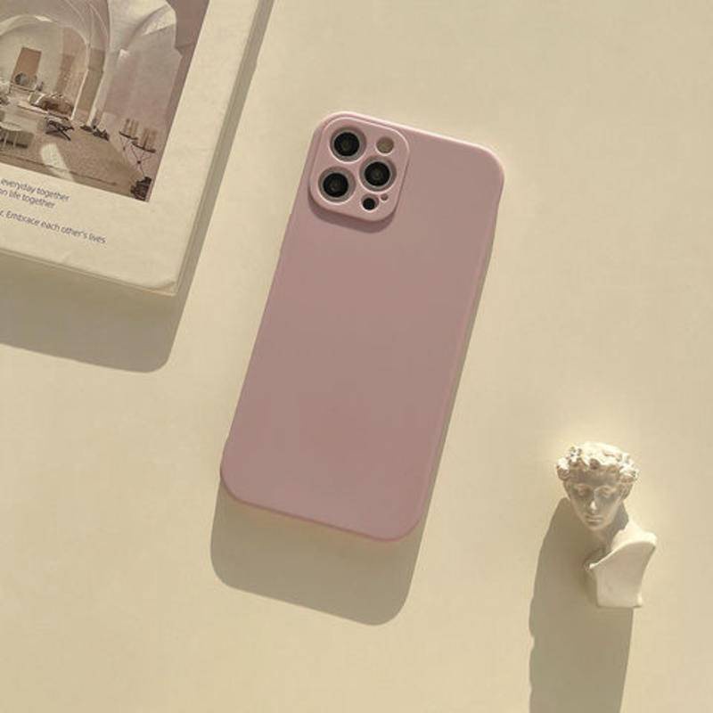 Soft Case Silikon Warna Polos Untuk iPhone 13 12 11 Pro MAX Mini X XS MAX XR SE 2020 2022 6 6S 7 8 Plus