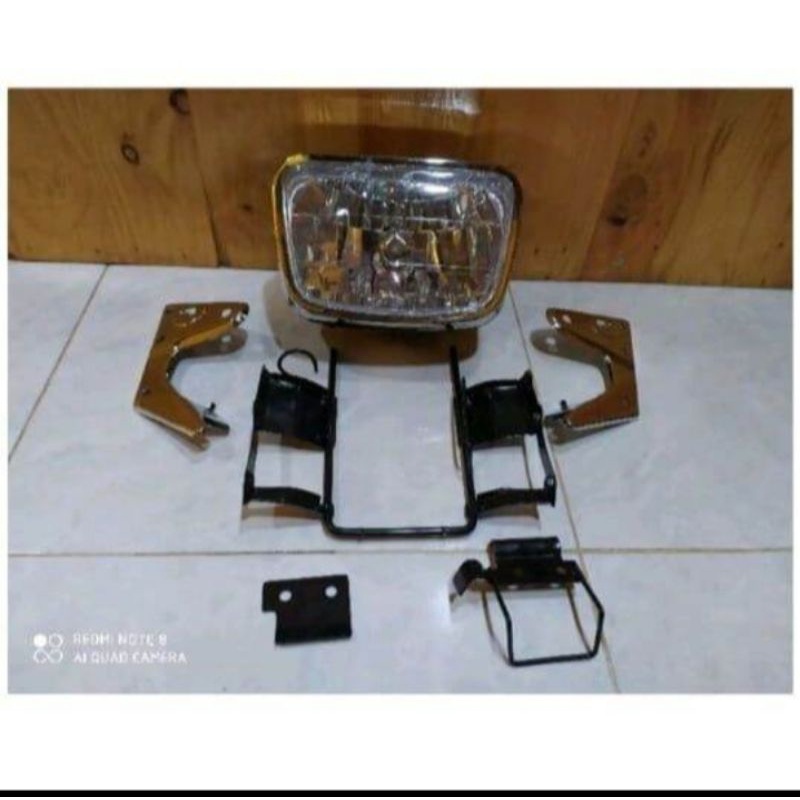 Paket Hemat Breket Lampu Plus Reflektor Lampu Depan Rx-King New RX-King Lama