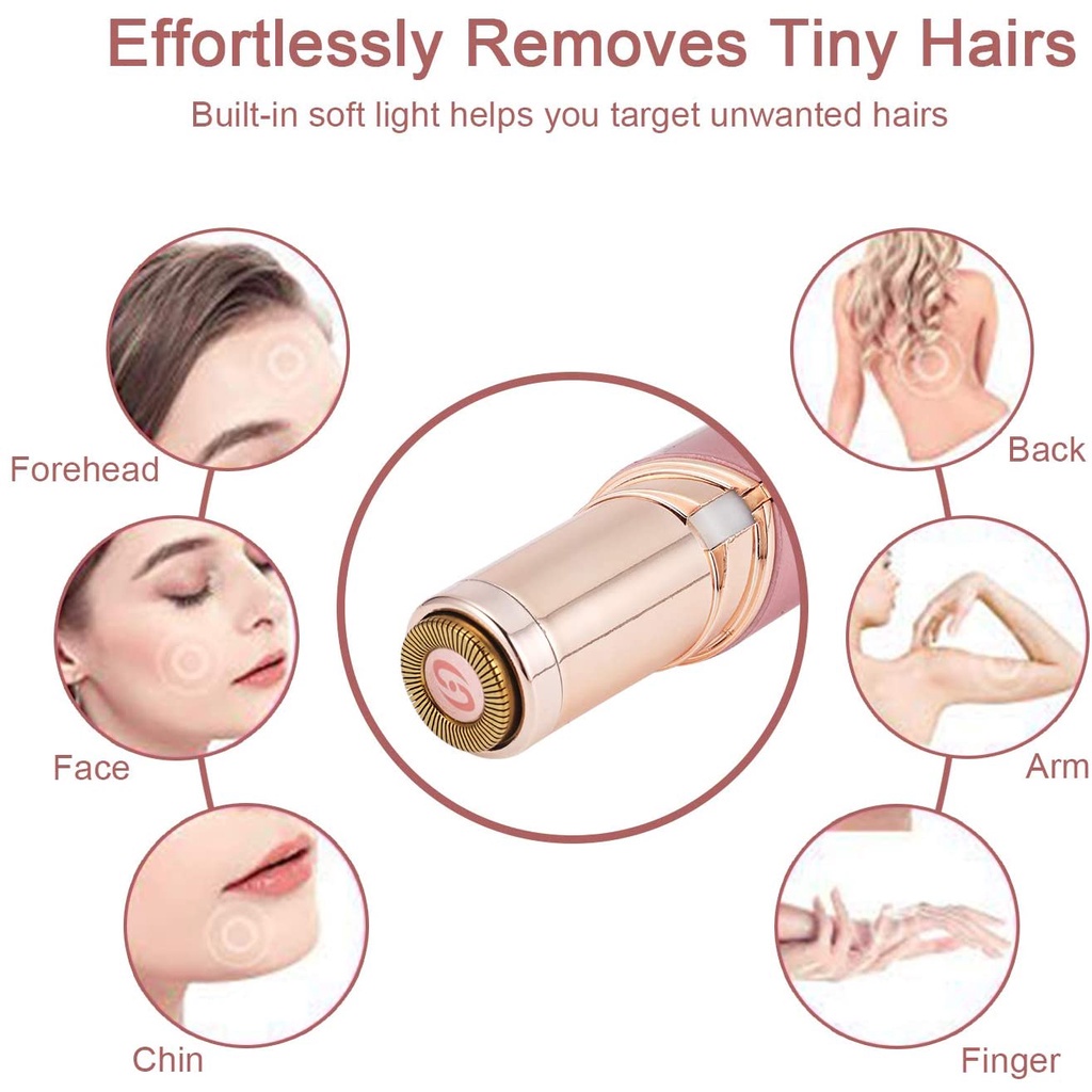 ZILLO Alat Cukur Penghilang Bulu Halus Untuk Wajah Ketiak Pembersih Bulu Tipis Tanpa Rasa Sakit Facial Hair Remover