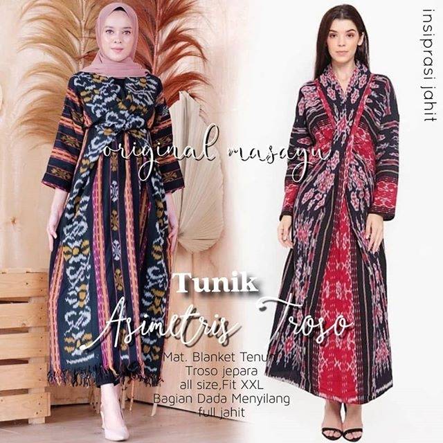 TUNIK ASIMETRIS TENUN TROSO