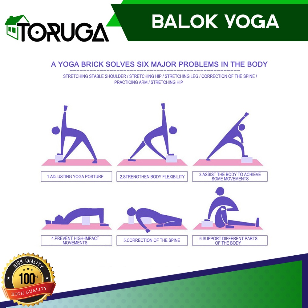 BALOK YOGA Yoga Block / Yoga Brick Perlengkapan Olahraga Senam Lantai