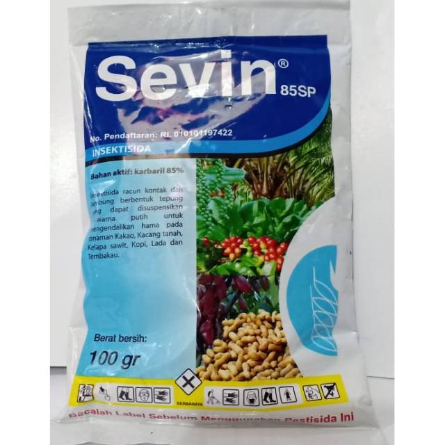 (exp Desember 2024) SEVIN 85SP INSEKTISIDA 100G RACUN SERANGGA BUBUK TEPUNG PUTIH RACUN SEMUT BUBUK 