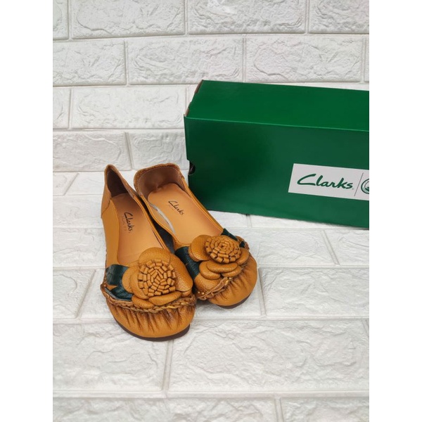 SEPATU WANITA CLARKS KD881 FLATSHOES WOMEN / SEPATU KERJA / SEPATU KANTOR / SEPATU KULIT