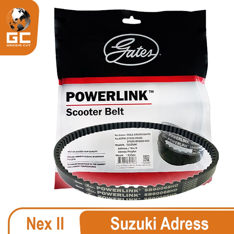 Van belt V Belt Vanbelt Fanbelt Suzuki Nex II Adrress Gates Powerlink