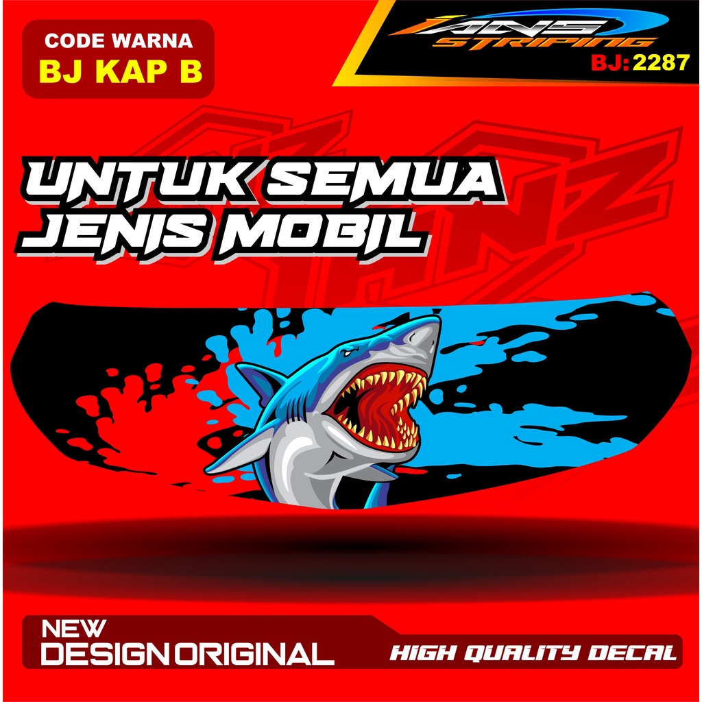 STICKER KAP DEPAN MOBIL AVANZA / VARIASI STIKER CUP DEPAN MOBIL XENIA / STIKER KAP CUP MOBILIO AGYA CALYA / STIKER MOBIL