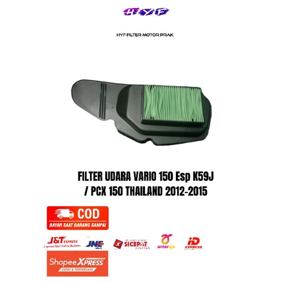saringan filter udara Vario 150 K59 Sen LED  Barang original lospek Tampa kemasan honda