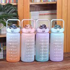 Botol Minum 2Liter Viral Kode 101  / Botol Minum Motivasi / Tumbler Jumbo 2L Merk Bobi - WARNA RANDOM