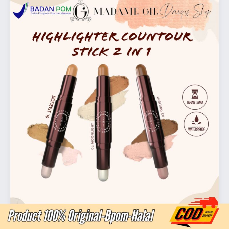 

MADAME GIE Holografhic 2in1 Highlighter & Countour Stick