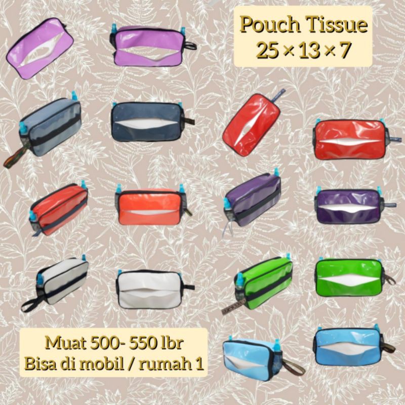 POUCH TISSUE MOBIL / POUCH TISSU SERBAGUNA BAHAN KULIT SINTETIS // KOTAK TISU MOTIF POLOS SY12 S1