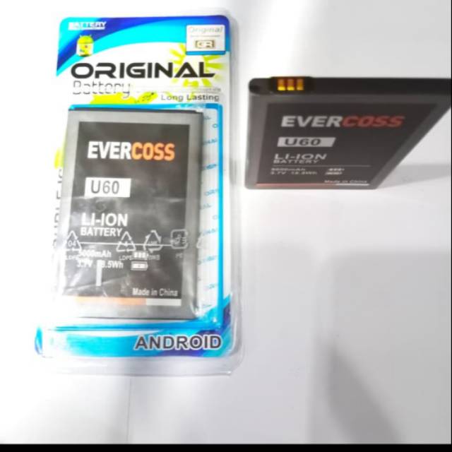 Baterai Batere Battery Original evercross U 60