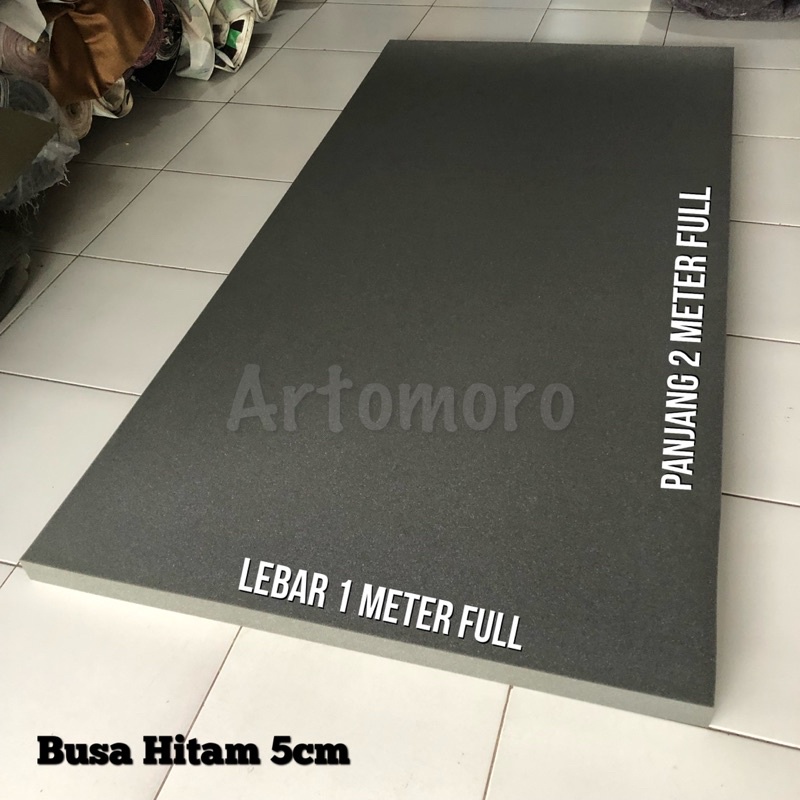 Busa Foam Hitam 5 CM Lembaran  (100cm x 200cm FULL) untuk Jok Sofa Kursi
