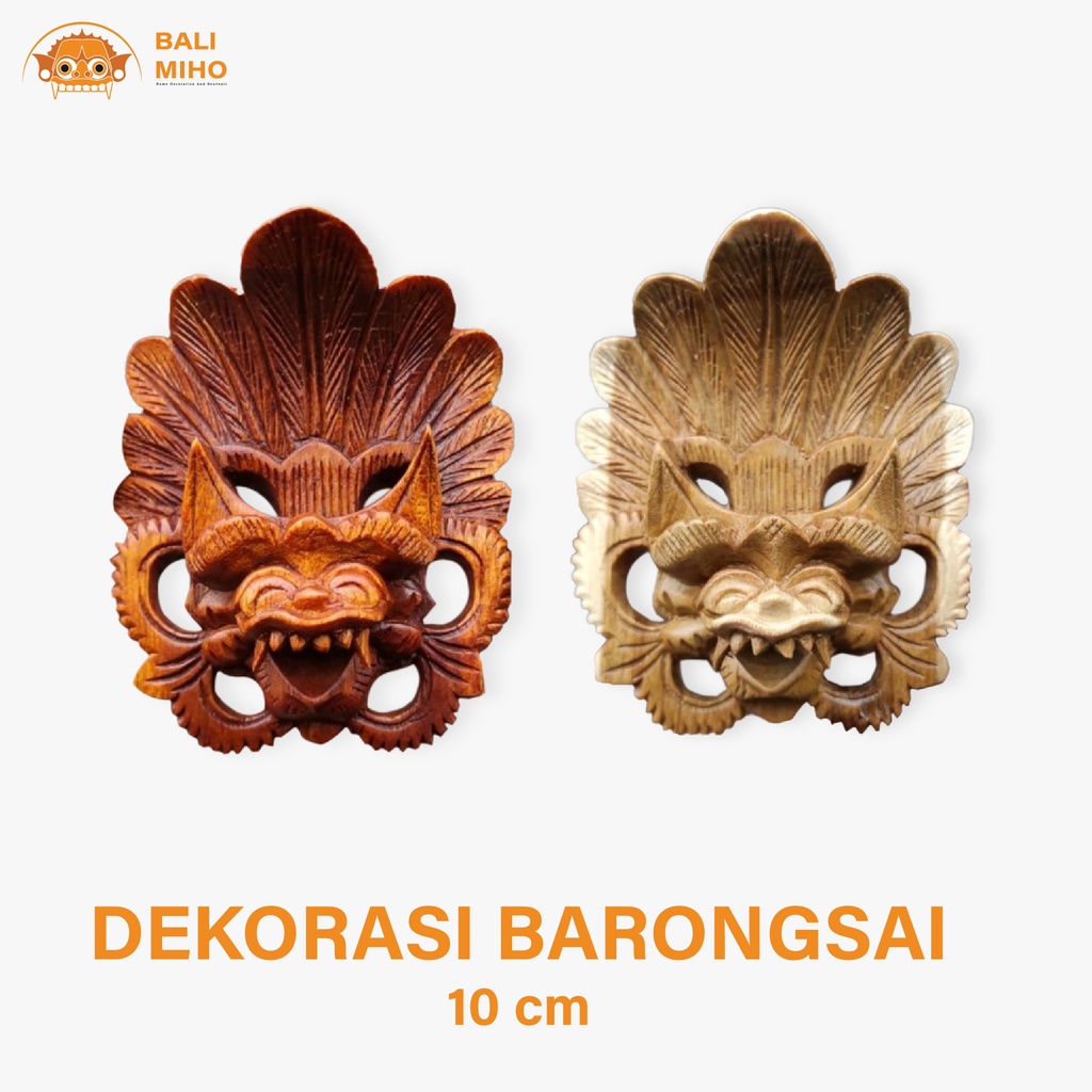 Patung Barongsai Mini - Topeng Barongsai Bali - Pajangan Barongsai Mini - Tapel Barongsai - Barongsa