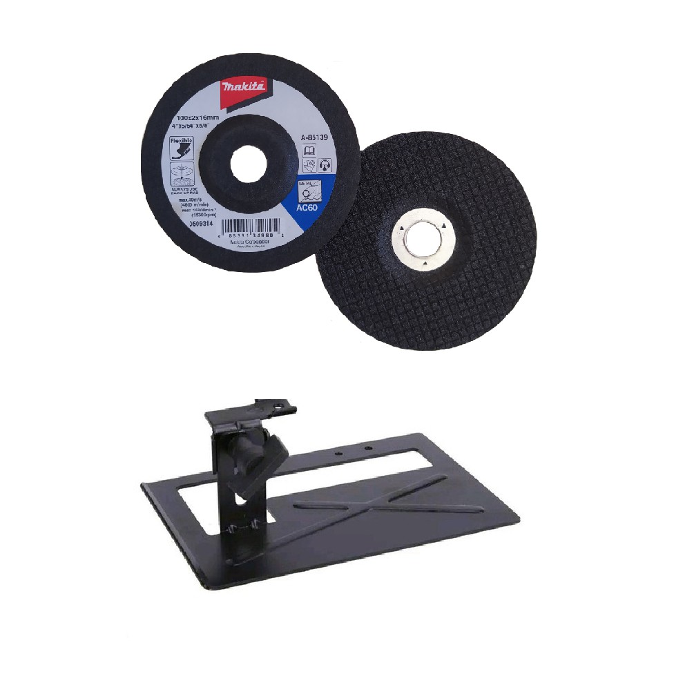 PAKET Dudukan Tatakan Stand Holder Gerinda PLUS Batu Potong Flexsible Flexible Fleksibel Makita