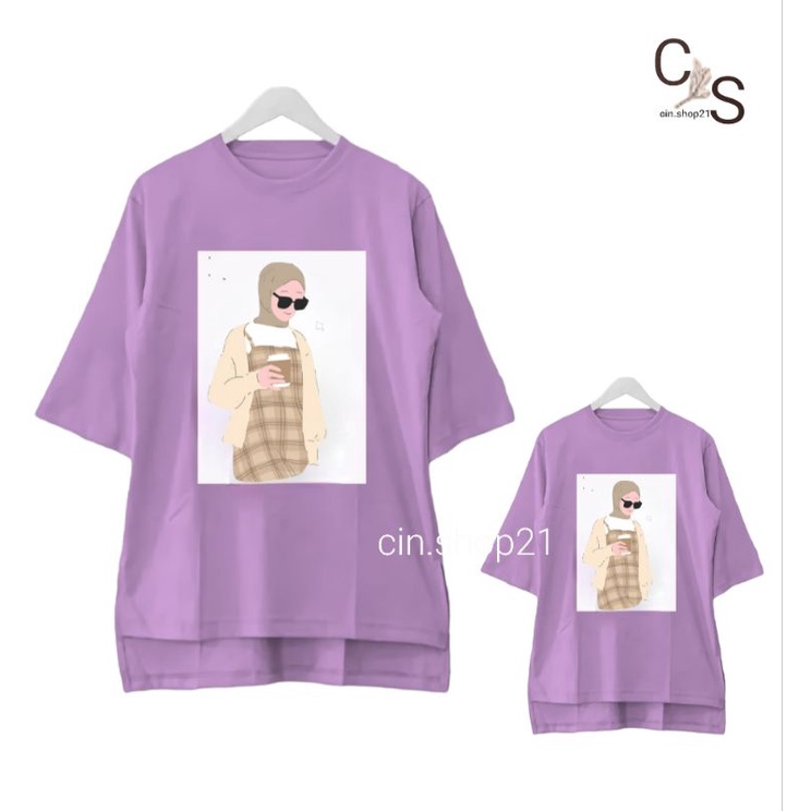 KAOS ATASAN OVERSIZE VIRAL COUPLE MOM &amp; KIDS/KAOS VIRAL OVERSIZE MOM &amp; KIDS/TOP OVERSIZE COUPLE ANAK 3-14 Th &amp; MOM LD 120/KAOS ANAK VIRAL/KAOS TUNIK ANAK (MODEL BELAH SAMPING)