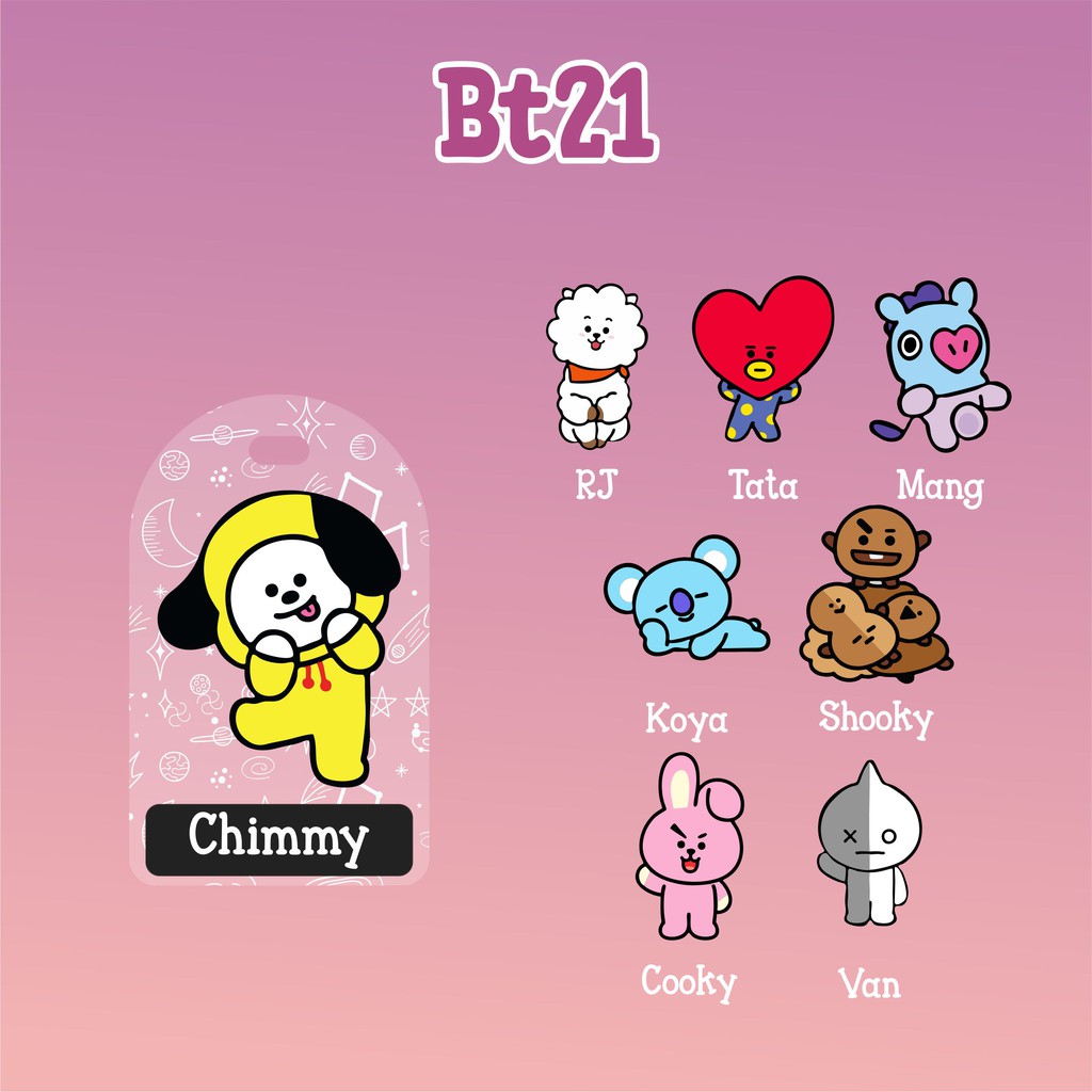 

1 Pcs Bag Tag Akrilik Tema Bt21 (Nama/ Tulisan Bisa Request)