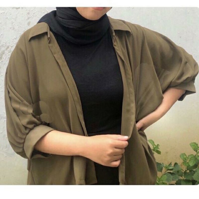 Basic Outer Atasan Wanita Polos Premium | Outer Terbaru | Outer Ceruty |Outer Remaja Korean Kekinian