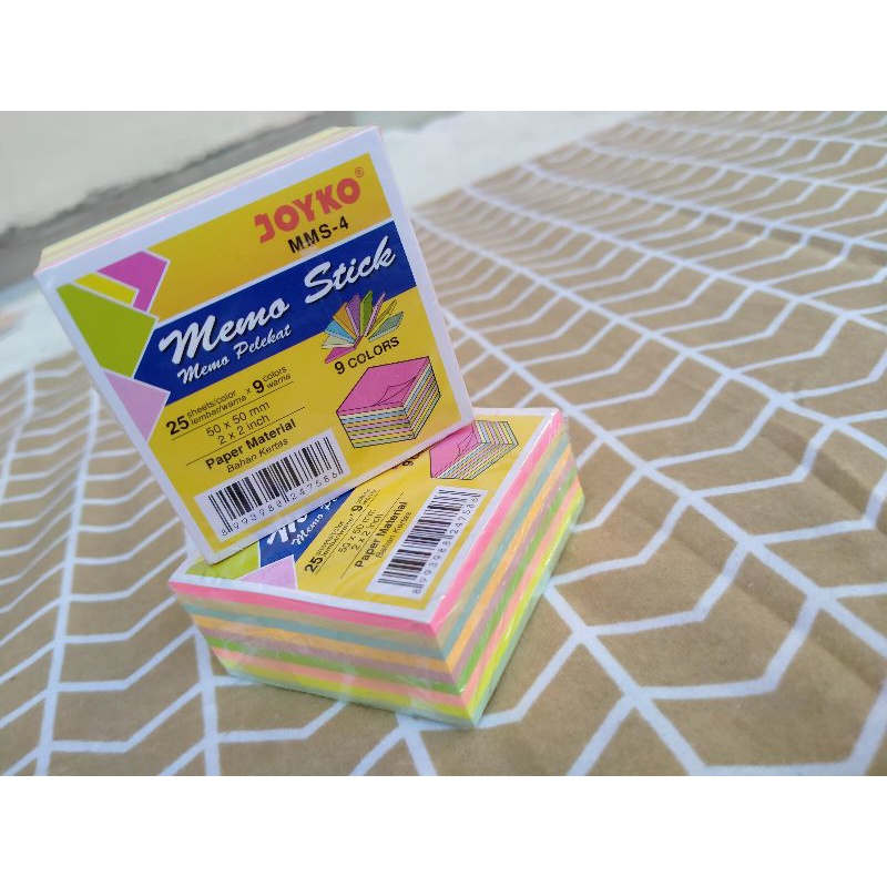 

[Canaya] Sticky Notes Joyko 9 Warna || Sticky Notes Polos || bujo || Cute|| Aesthetic || Journal || Dekorasi