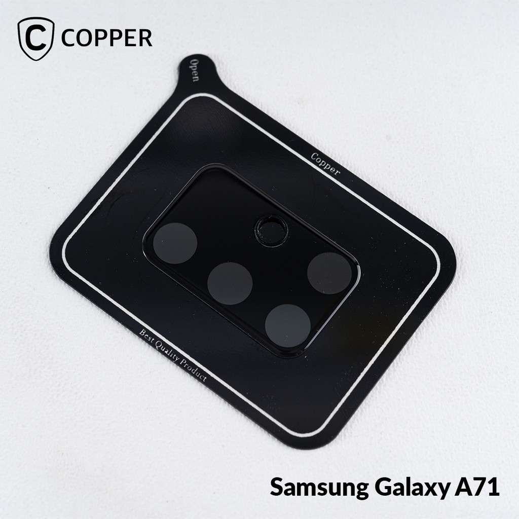 Samsung A71 - COPPER Tempered Glass Kamera Full Black