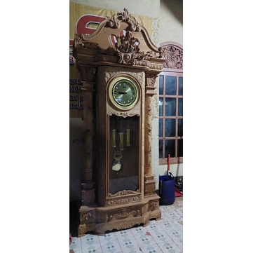 ALMARI JAM KAYU JATI BAGONG TERBARU