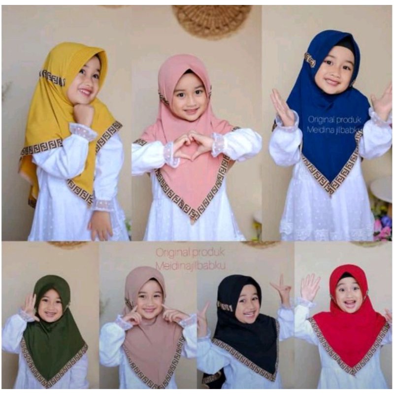 Hijab Anak SERUT Motiv Polos || Jilbab anak Lucu