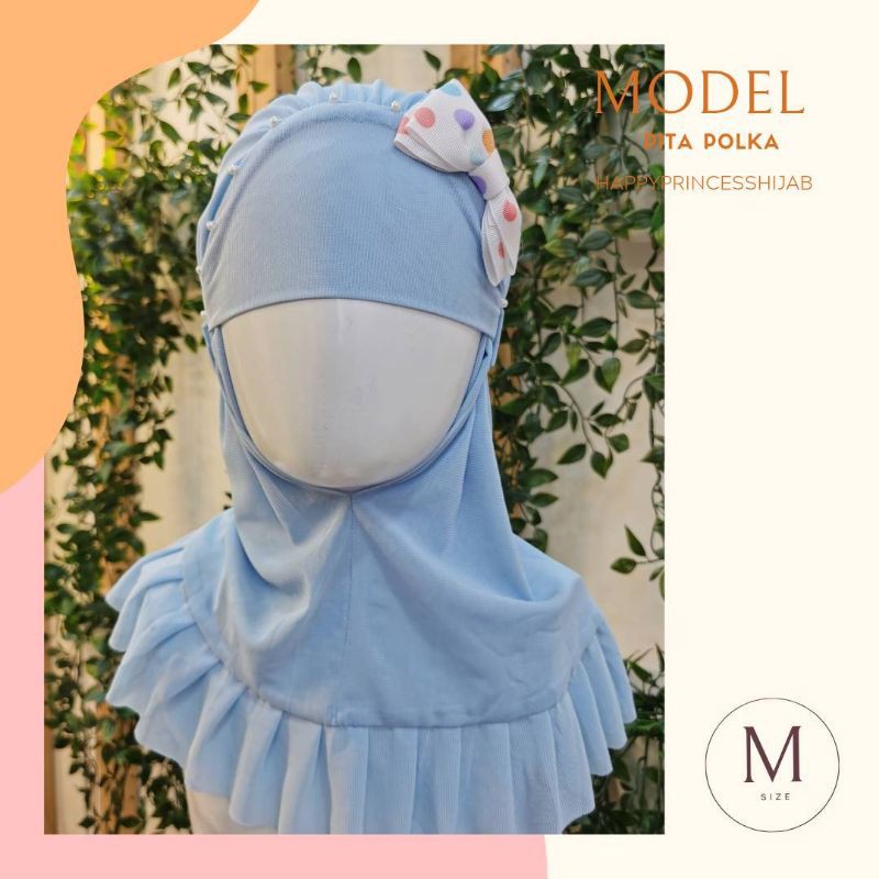 Harga Jilbab Anak Hijab Size M Original Kualitas HappyPrincessHijab
Model Pita Polka
