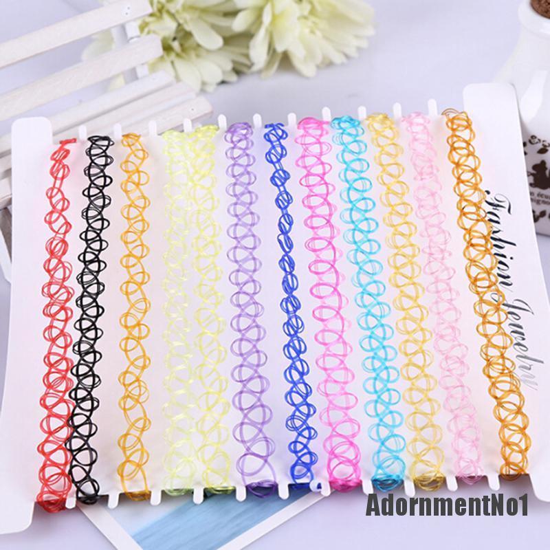 (Adornmentno1) 12pcs / set Kalung Choker Gaya Vintage Retro Punk Untuk Wanita