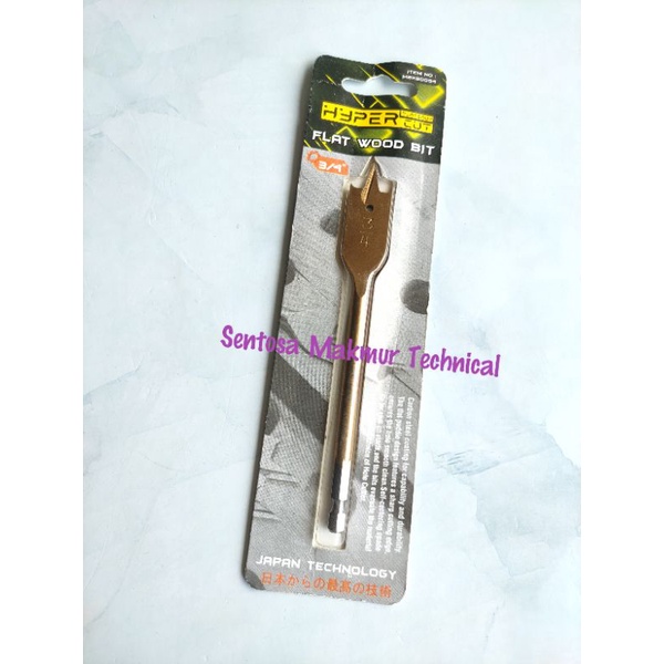 HYPER 3/4&quot; 19 MM Mata Bor Kipas Kayu Gepeng Trisula Flat Wood Spade Bit 19mm