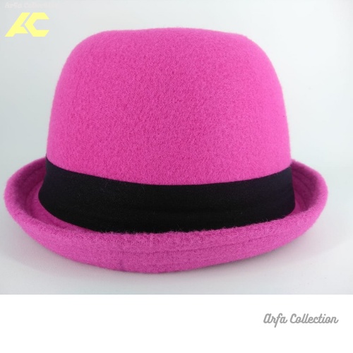 Topi Anak Caplin Bowler / Topi Anak Caplin Badut Polos / Topi Mangkok Caplin-2