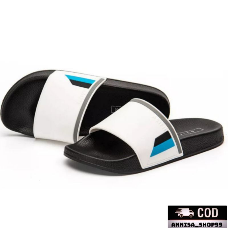 AnnisaShop99 . ASIFN HITAM SHK . Promo Sandal Slop slip on distro casual pria wanita dewasa