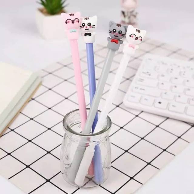 

Pulpen Pen Gel Korea Karakter Unik Motif Funny Cat 0.4 mm
