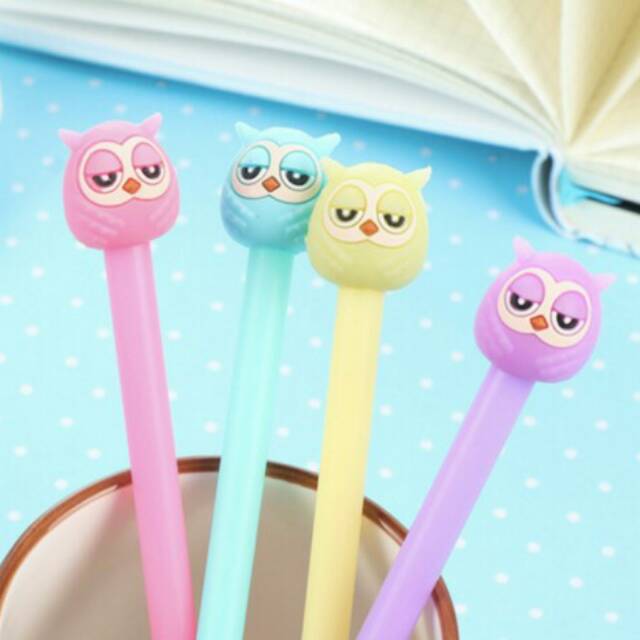 

Pulpen Gel Colourful owl 0.38mm