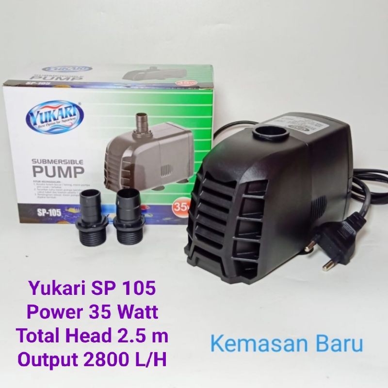 Yukari SP 105 Pompa Celup Kolam Aquarium Hidroponik Water Pump Power Head Submersible Pump