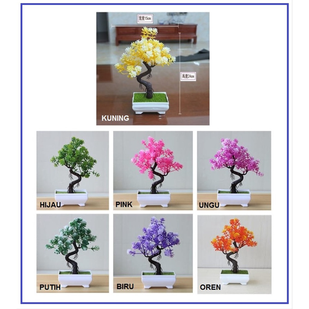 BUNGA PLASTIK BONSAI / POHON BUNGA BONSAI / SKU - TCBR0048