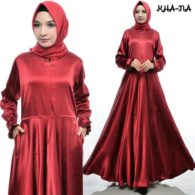 Satin manggo gamis pesta