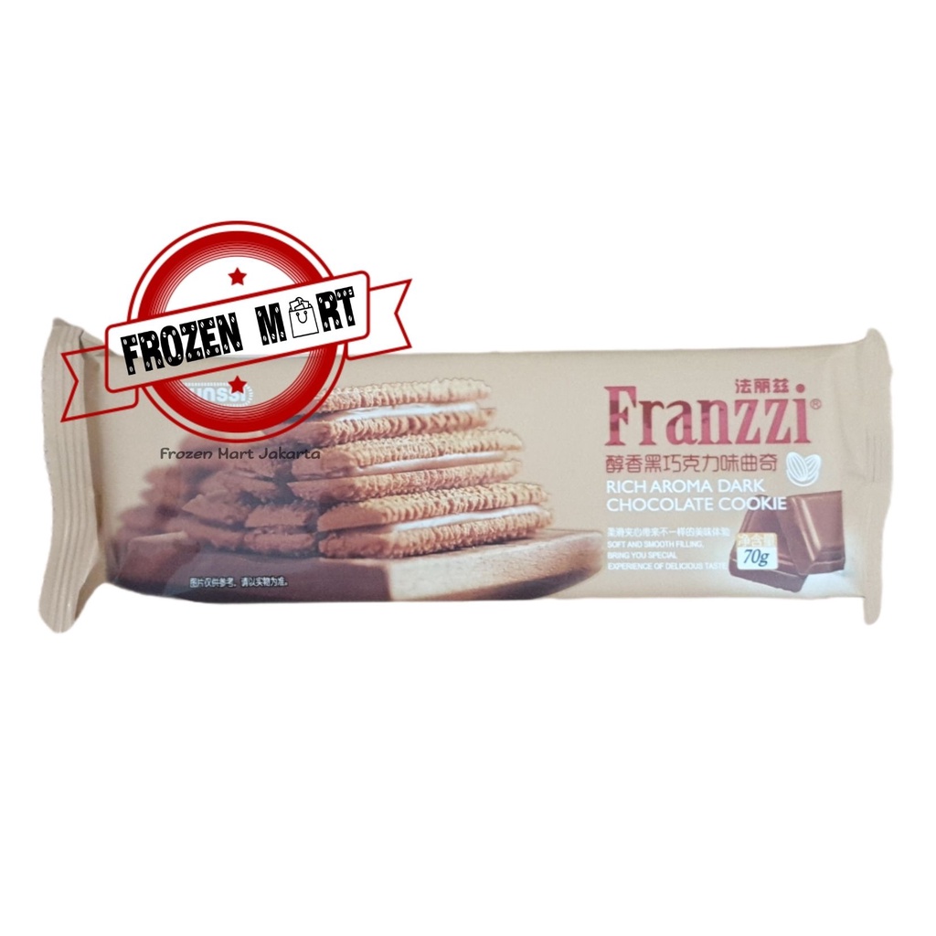 FRANZZI Rich Aroma Dark Chocolate Cookie / Cemilan Biskuit Coklat 70Gr