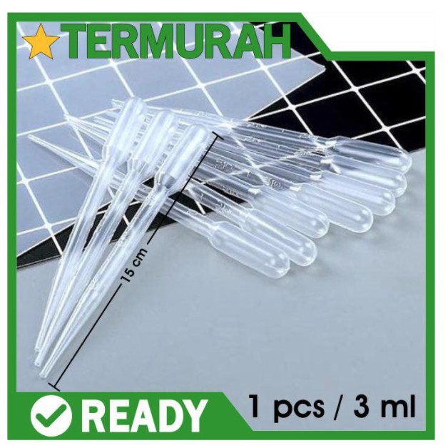 Pipet Plastik Rapid 1ml 3ml / Tetes /pipet plastik pakan kutu air / artemia / jentik nyamuk