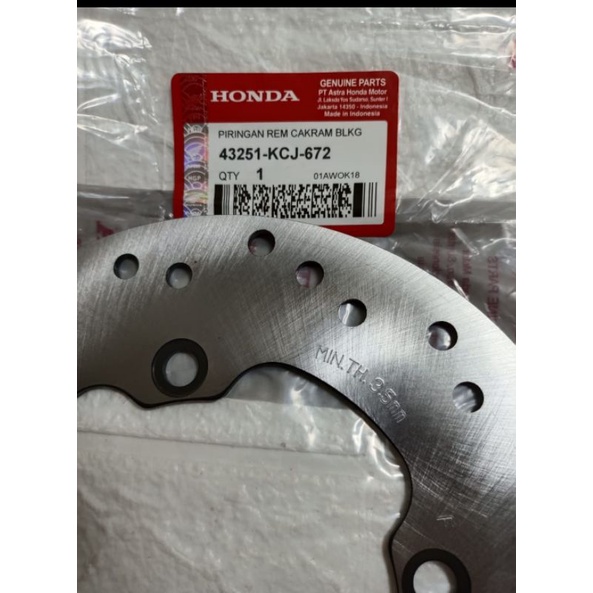 piringan Cakram belakang + dispad  belakang Tiger revo,Verza ,Mega mono,cb 150