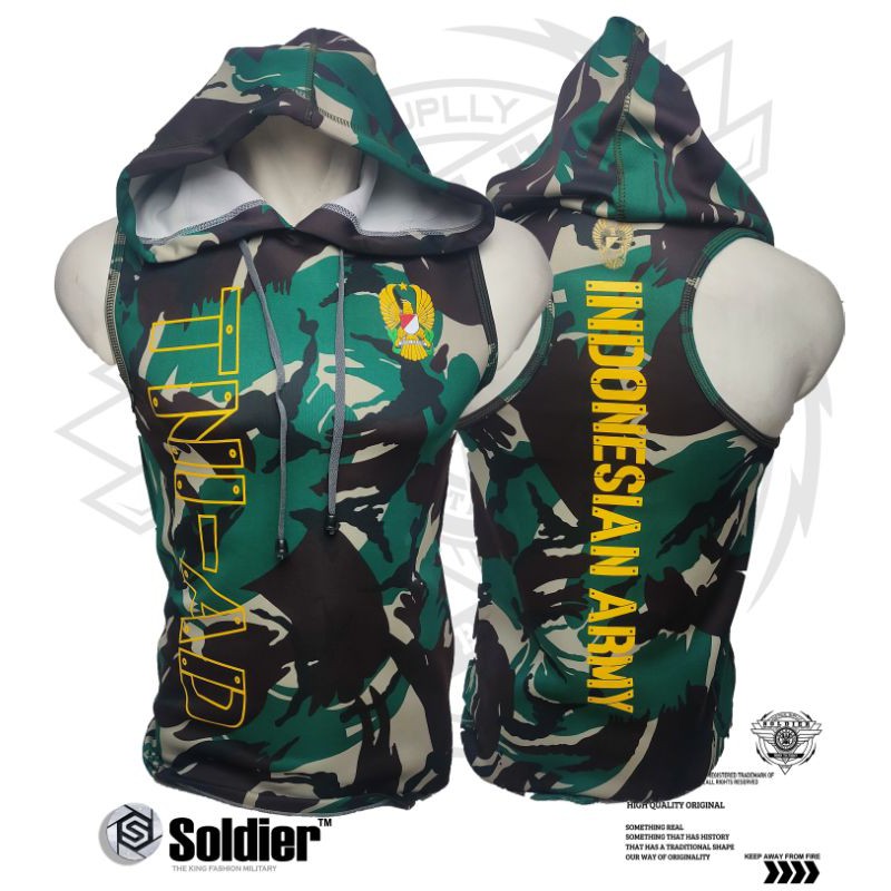 singlet hoodie loreng tni-ad