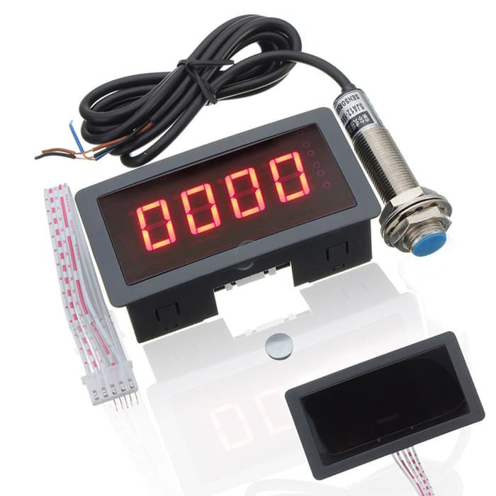 Digital LED Tachometer RPM Speed Meter Proximity Switch Sensor NPN