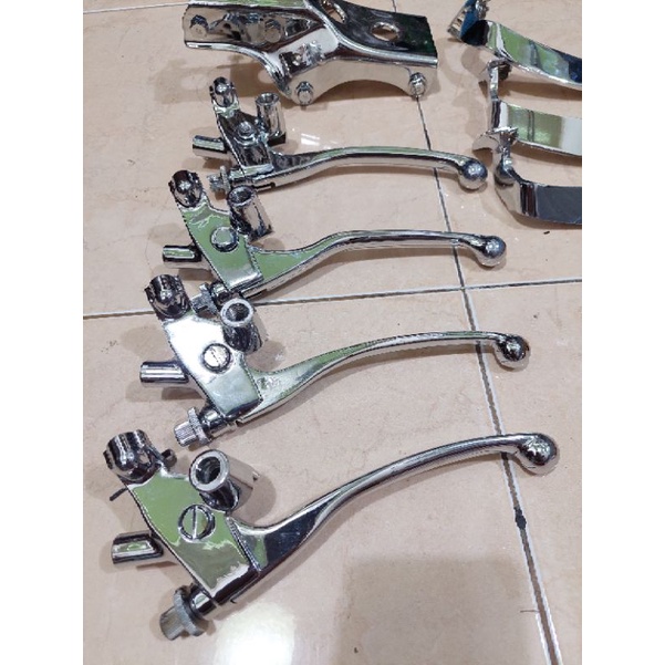 HENDEL SET RUMAH KOPLING TIGER REVO / HENDEL SET RUMAH KOPLING MEGAPRO CRHOME ORI COPOTAN MOTOR