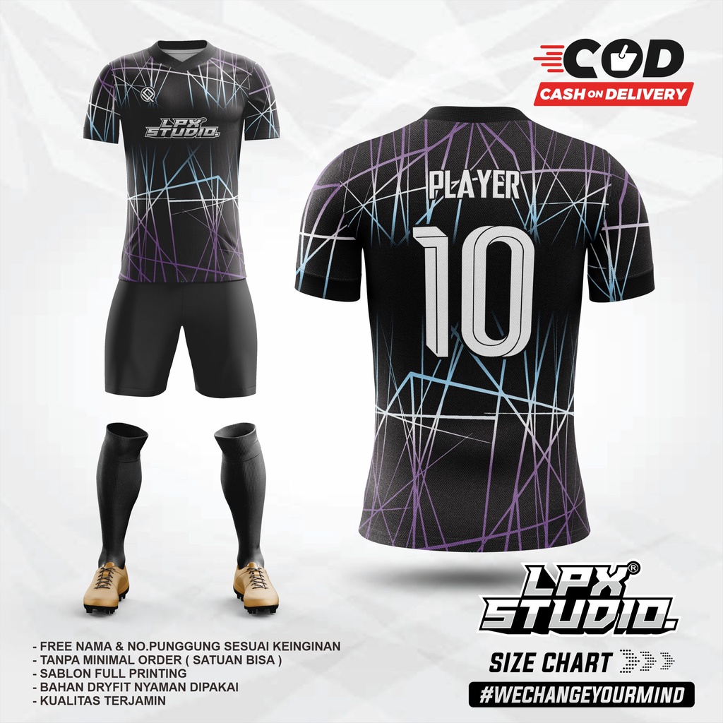 Jersey Futsal Laser Grading Custom Free Name Set