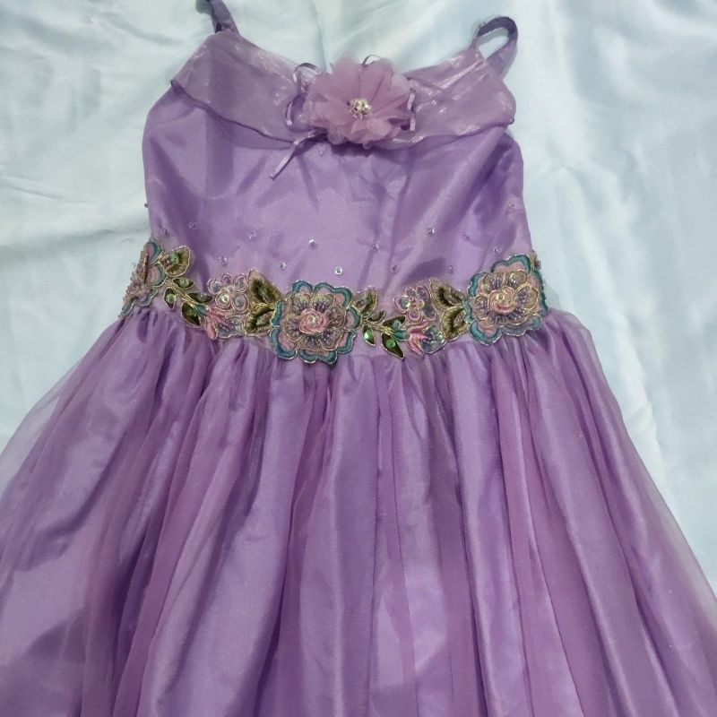 gaun anak ungu preloved