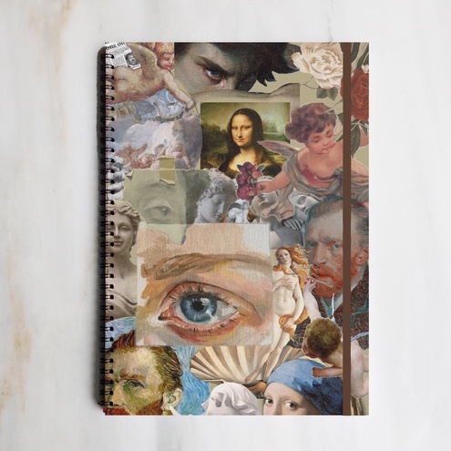 VINTAGE SERIES Aesthetic Ruled Grid Dotted Notebook Diary Journal Bujo School Buku Tulis-1