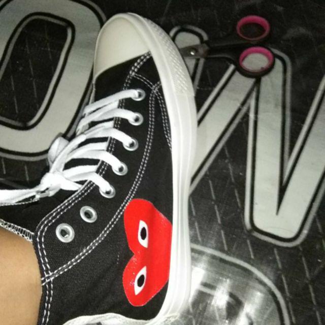 Sepatu Converse CDG High Black Premium Quality | Shopee